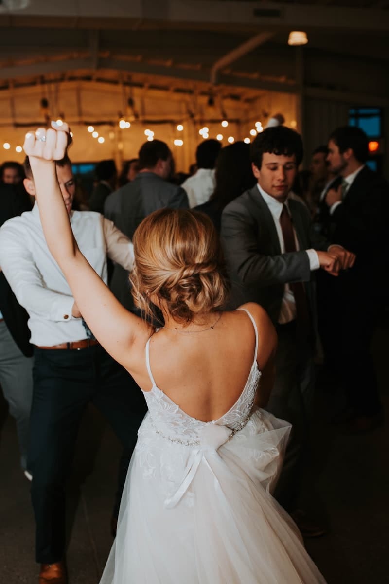 Couple dancing at their reception